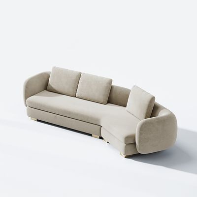 Moderne 3 4 5 Sterne Hotel Lobby Möbel 4-Sitzer Rezeption Gekrümmtes Sofa Set