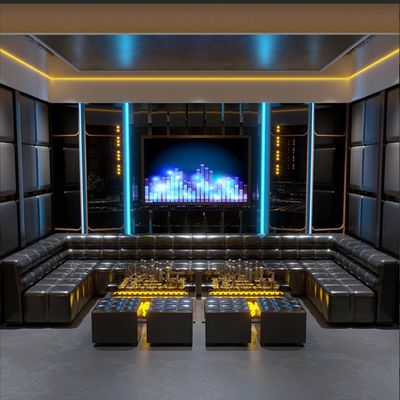 Hochwertige Multifunktion Bar Hotel Couchtisch mit schwarzem Sofa Set