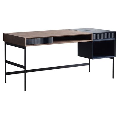 Walnuss-Studie-Computer-Schreibtisch mit Stuhl-Set für Hotel-Studie Home Office