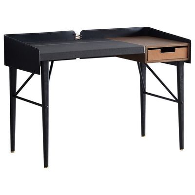 Sattel Leder minimalistisches Design Modernes Schreibtisch Hotel Schlafzimmer Arbeitstisch