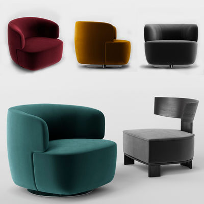 Molteni Elain und Clipper Velvet Sessel Hotel Innenarchitektur