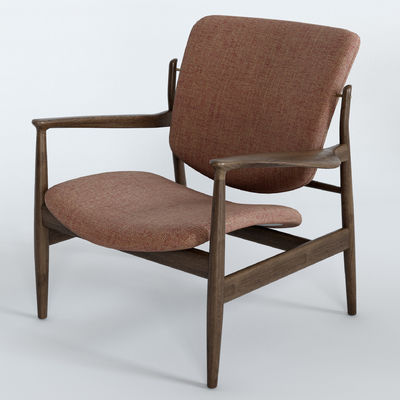 Moderner französischer Stil Teakstühle Stoff Liegestuhl Wohnzimmer