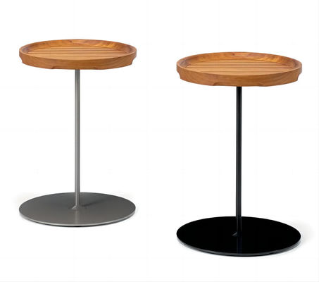 Sperrholz Kleines Seitenkaffeetisch Holztopf Stahl Tische für die Lounge
