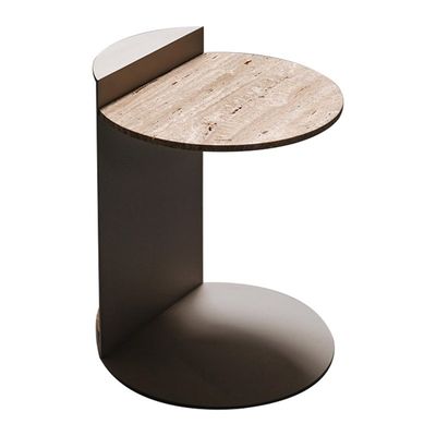 Antioxidant Hotel Kaffeetafel Eisen mit Holz Oberseite Seitentisch Felsplatte Typ C Couch Seitentisch