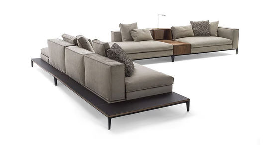 Moderne Ästhetik Lange L-förmige Sesselsofa Für Hotel Lobby Villa Rezeption