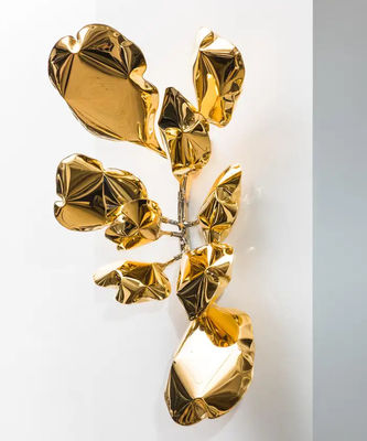 Ästhetische Gold Spiegel Wanddekoration Hotel Lobby Suite Innenausstattung