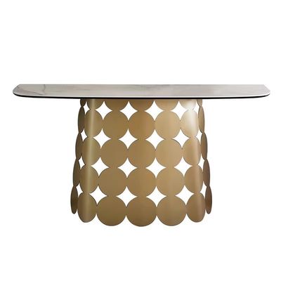 Luxushotel High-End Edelstahl Marmor Gold Eingangstisch