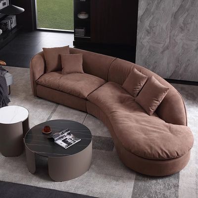Hotel Einfache Verfrorene Samt Stoff Sofa Kurve Ecke Wohnzimmer Sofa