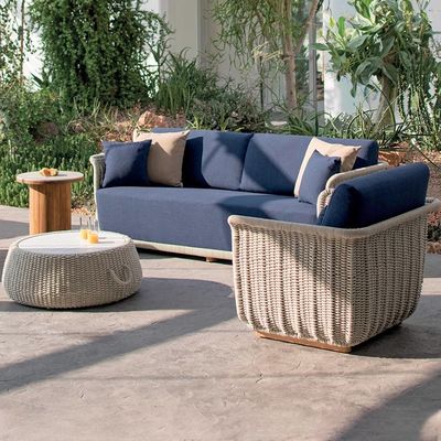 Luxus-Fünf-Sterne-Hotel Außen Rattan-Sofa Kombination 6 Sitzplätze